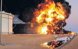 نشوب حريق في محطة توزيع المنتجات البترولية في جازان