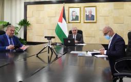 اشتية يبحث مع رئيسة البنك الأوروبي دعم مشاريع تنموية في فلسطين