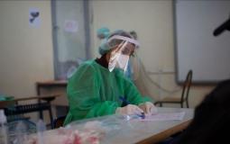 إجراء فحوصات فيروس كورونا في غزة