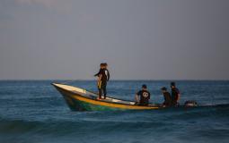 الشرطة البحرية في بحر غزة