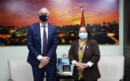 لقاء وزيرة الصحة بالمدير الجديد لمنظمة الصحة العالمية في فلسطين