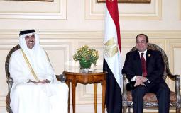 الرئيس المصري عبد الفتاح السيسي وأمير قطر