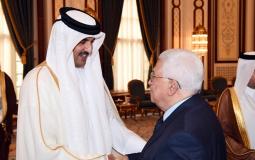 أمير قطر والرئيس الفلسطيني محمود عباس - أرشيف
