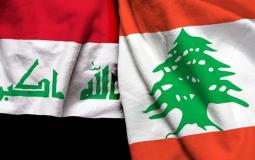 صورة توضيحية لعلم العراق ولبنان
