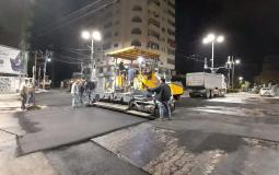 بلدية غزة تنجز صيانة مفترق ضبيط