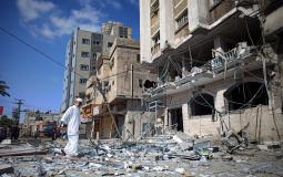 غارة اسرائيلية تستهدف بناية سكنية في غزة