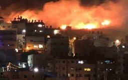 القصف العنيف على شمال غزة الليلة