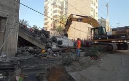 قصف شارع الوحدة بمدينة غزة