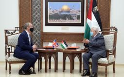 لقاء الرئيس عباس بوزير الخارجية البريطاني