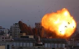 استهداف طائرات الاحتلال مجمع أنصار غرب غزة