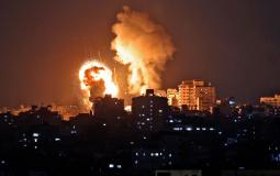 الغارات العنيفة على شمال قطاع غزة خلال الليل
