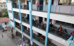 مدرسة للاونروا تأوي لاجئين من العدوان الإسرائيلي على قطاع غزة