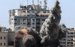 تدمير برج الجلاء في غزة