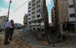 غارة اسرائيلية على أحد ابراج غزة