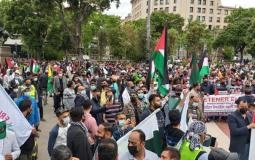 مظاهرات في اسبانية لدعم فلسطين