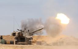 مدفعية جيش الاحتلال الإسرائيلية على حدود غزة - أرشيف