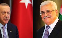 الرئيس محمود عباس ونظيره التركي رجب طيب أردوغان