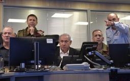 بنيامين نتنياهو في اجتماع لتقييم الوضع في غزة