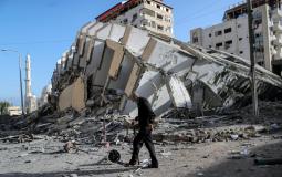 جانب من الدمار الذي خلفه القصف على غزة