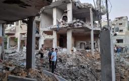 آثار القصف الإسرائيلي على شمال قطاع غزة