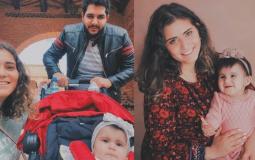 النجم محمد بشار برفقة زوجته وابنته