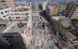 قصف الأبراج في غزة خلال الحرب الأخيرة