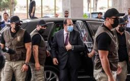 عباس كامل رئيس المخابرات المصرية خلال زيارته إلى قطاع غزة