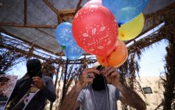 اطلاق بالونات حارقة من غزة على جنوب اسرائيل