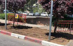 انهيار موقف للسيارات في القدس