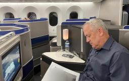 بيني غانتس خلال رحلته إلى الولايات المتحدة الليلة