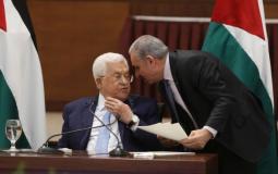 الرئيس محمود عباس ورئيس الوزراء محمد اشتية