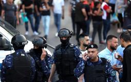الشرطة الفلسطينية انتشرت وسط مدينة رام الله