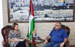 سرحان يلتقي منسقة الشؤون الإنسانية في الأمم المتحدة ويناقش معها إعمار غزة