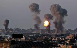 قصف اسرائيلي على  قطاع غزة خلال شهر مايو 2021