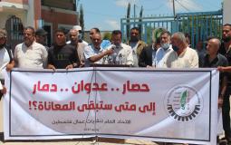 الوقفة التضامنية اتحادات نقابات عمال فلسطين