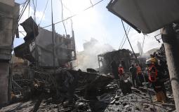 انفجار سوق الزاوية في غزة اليوم