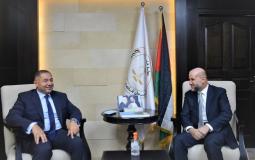لقاء محمود الهباش بالسفير المصري لدى فلسطين
