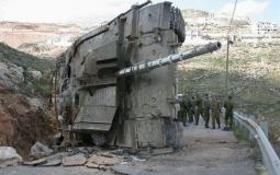 دبابة للجيش الاسرائيلي خلال حرب لبنان 2006