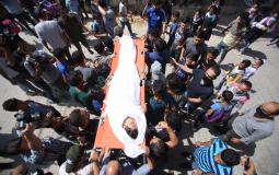 تشييع جثمان الطفل عمر أبو النيل شرق غزة