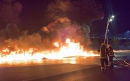 حريق ضخم في ناقلة مواد بترولية في السعودية