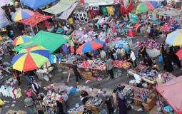 سوق الاثنين في مخيم النصيرات وسط قطاع غزة