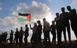 خلال المشاركة الجماهيرية على الحدود الشرقية لمدينة غزة السبت الماضي