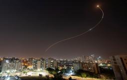 سماء سديروت لجظة إطلاق صواريخ من غزة - أرشيف