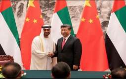 صورة أرشيفية لمحمد بن راشد رئيس الامارات وللرئيس الصيني في لقاء سابق "AP"