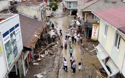 قتلى ومفقودين جراء الفيضانات في شمال تركيا