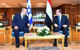 الرئيس المصري يلتقي رئيس وزراء اسرائيل في شرم الشيخ