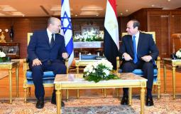 الرئيس المصري عبد الفتاح السيسي يجتمع مع رئيس وزراء اسرائيل نفتالي بينت