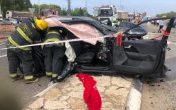 فسوطة: إصابة سيدة عقب انقلاب سيارة