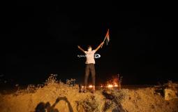من فعاليات الإرباك الليلي على حدود غزة