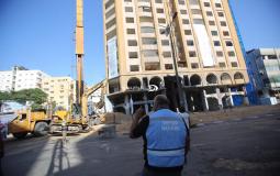البدء بإزالة برج الجوهرة في مدينة غزة